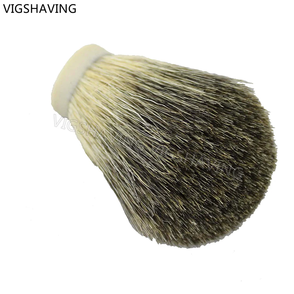 VIGSHAVING 20 мм/22 мм/23,5 мм серый чистый барсук волос щетка для Бритья узел головка для DIY кисти ручка