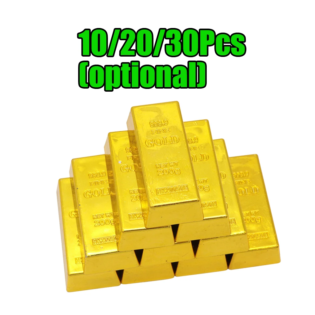 

Fake Gold Bar Bullion Door Stop Golden Brick Table Desk Decor Party Supplies