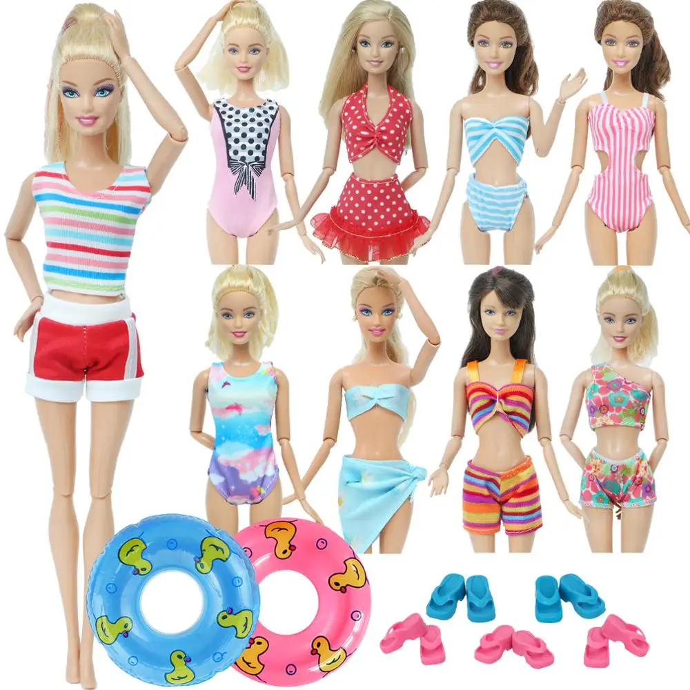 Смешанные стили 1x купальники бикини + 2х купальный мини спасательный круг 5х