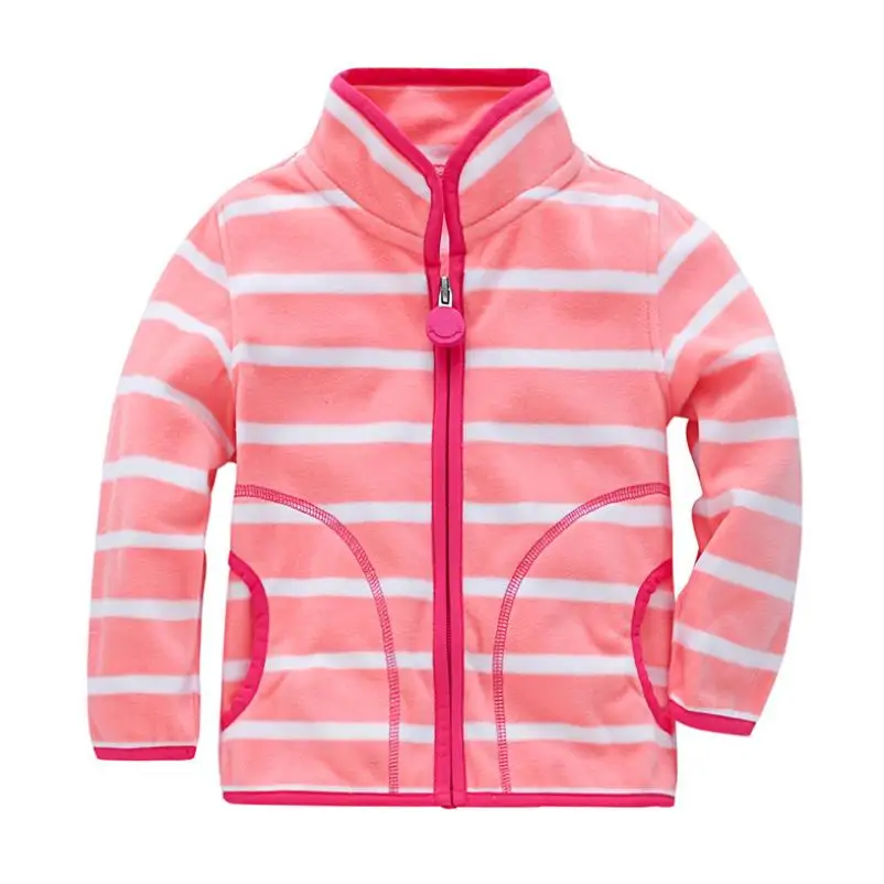 Новая модная флисовая куртка для мальчиков и девочек на весну-осень От 2 до 7 лет
