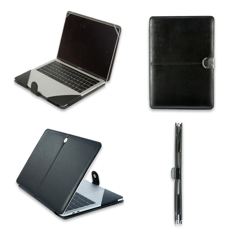 

For 2020 M1 Chip Air 13 A2337 Soft PU Leather Bag Laptop Flip Cover Notebook Case For Macbook Air Retina Touch 11 12 13 15