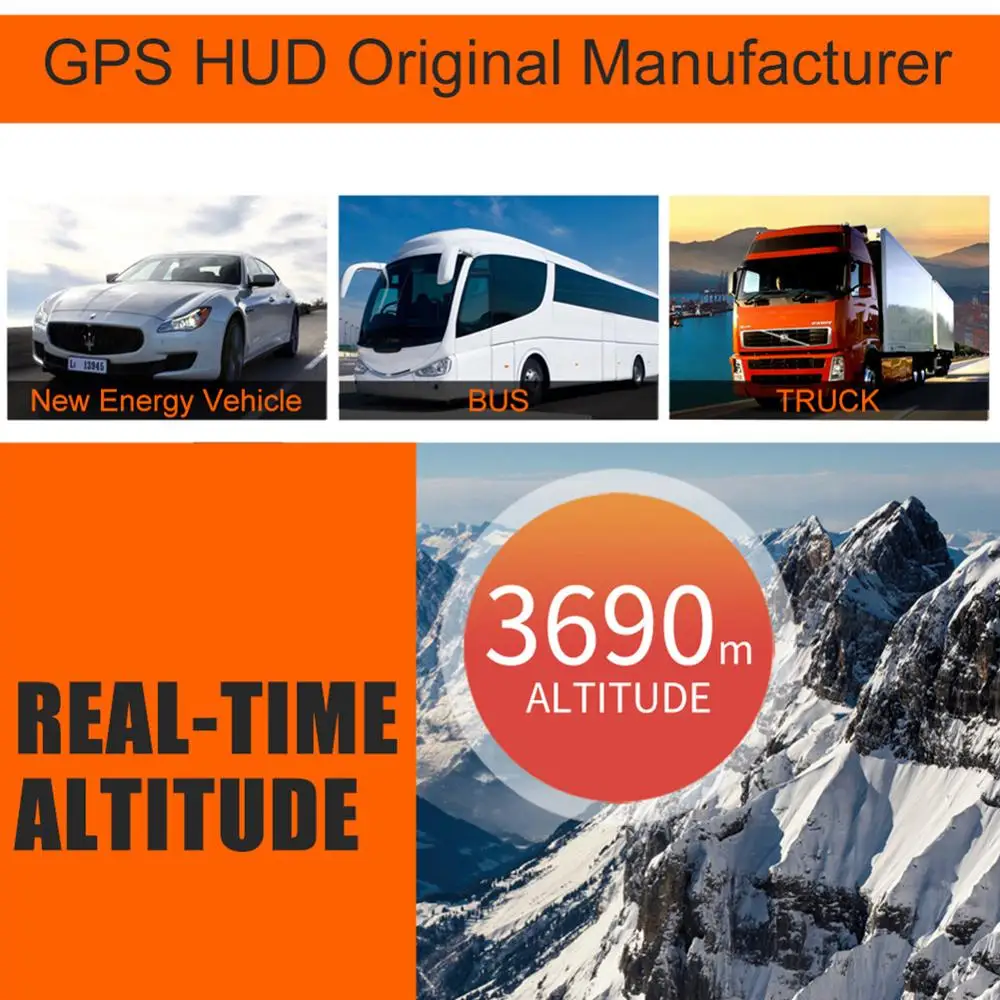 GPS-измеритель скорости 5 дюйма C90 отображение км/ч миль/ч для автомобиля мотоцикла