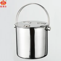 thickened stainless steel clamshell sugar buckets with lid portable ice bucket milk tea shop cold drink wine cooler