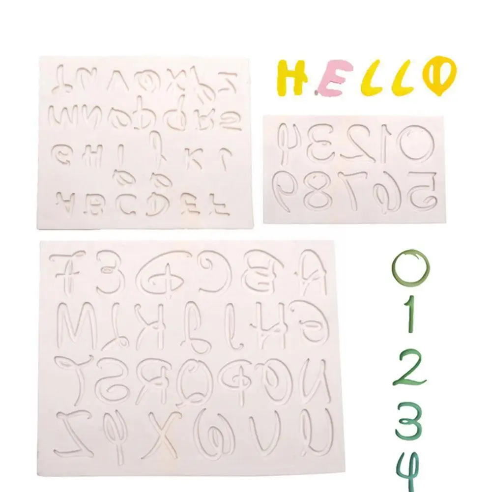 

1Pcs DIY Alphabet Silicone Mold Letter Number Fondant Chocolate Dessert Mold Baking Tool Mold Tools Cake Flexible C2Z6