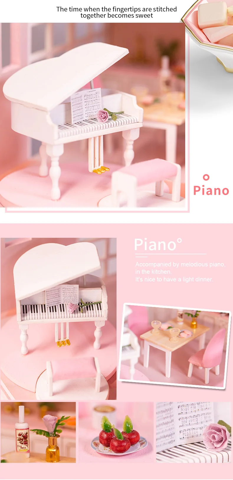 Cutebee DIY кукольный домик деревянные кукольные домики миниатюрный кукольный домик мебель набор игрушек для детей год рождественский подарок Каса K47