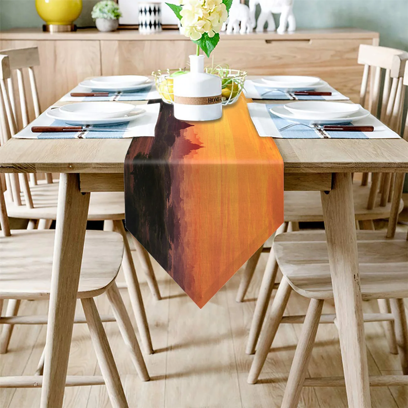 1 шт. закат религиозные места в Myanmar настольная дорожка для дома свадьбы банкета