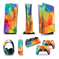 colorful ps5 standard disc edition skin sticker decal cover for playstation 5 console controller 5 in 1 ps5 skin sticker vinyl