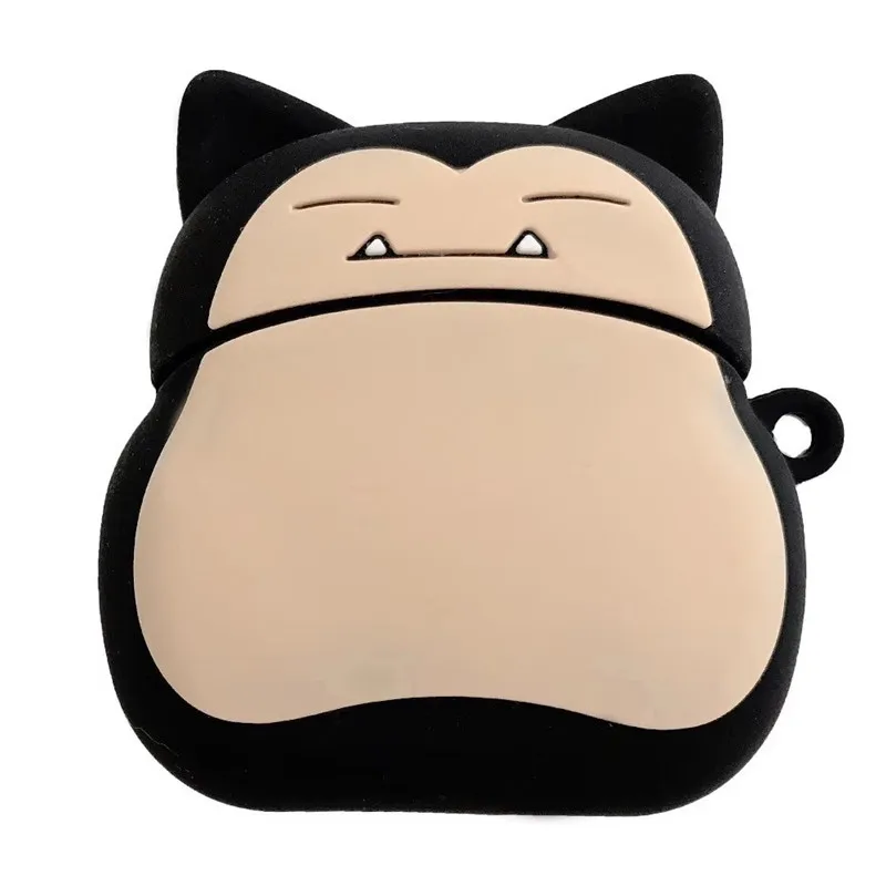 Cute Bear Силиконовый чехол для Apple Airpods 1 2 с мультяшным изображением снорлака кабигона милого медведя, чехол для наушников с Bluetooth, защитная крышка - Цвет: Cute Bear