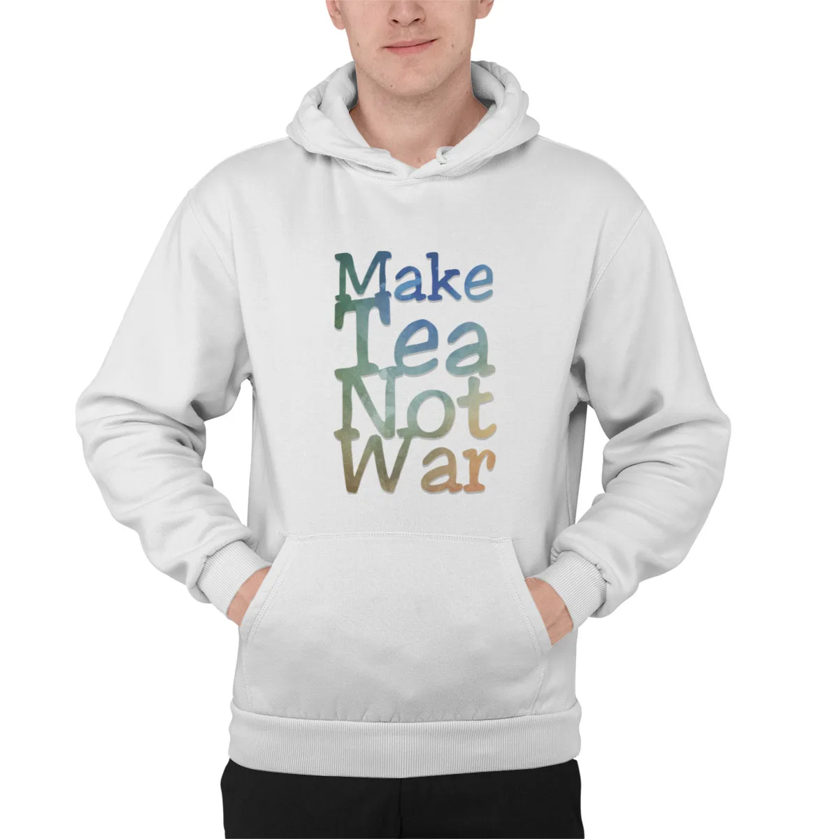 

Men's Hoodie Make Tea Not War printPrint Punk Kawaii Streetwear winter Sweat Homme 42471