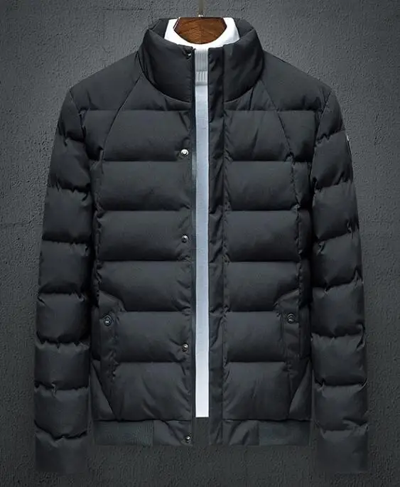 Male Padded Warm Parkas Stand Collar Winter Cotton-padded Clothes Thick Men Winter Jacket
