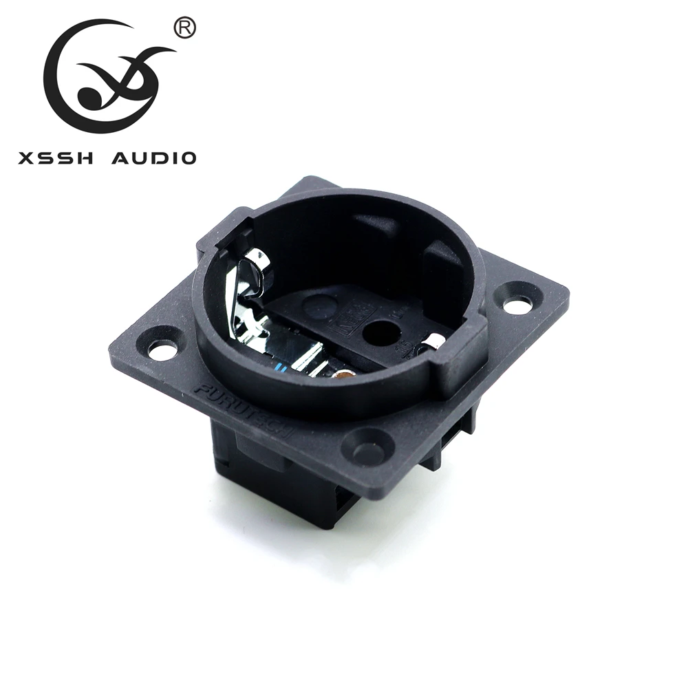 4 шт. Furutech FI-E30 XSSH с покрытием из чистой меди родий золото нейтральный AC 250 В 16A ЕС Евро Schuko 2 pin IEC Вход Разъем питания