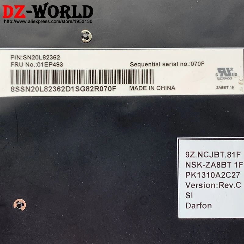 Новая Оригинальная словенская клавиатура с подсветкой SI для ноутбука Lenovo Thinkpad