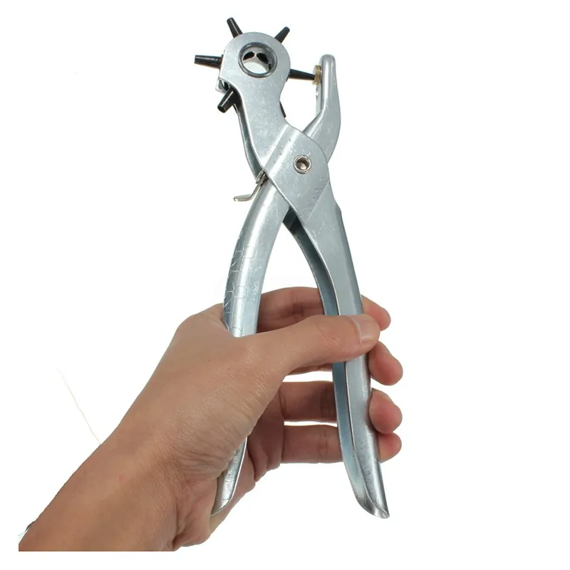 2-4 5 мм Вращающийся 6 Трубок Тяжелый кожаный ремень дырокол инструмент