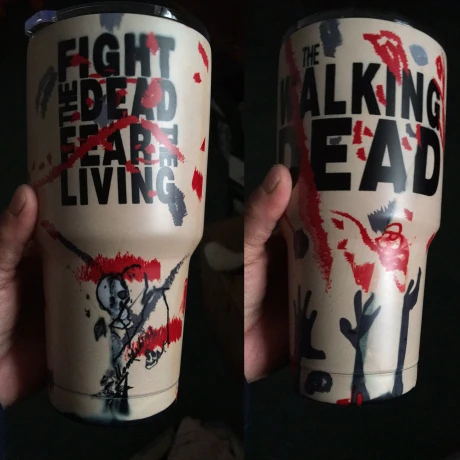 walking dead 25 шт./лот, 30 унций, термос, кружки, стаканы для воды, кофе, чашки для путешествий, 18/8, нержавеющая сталь, с двойными стенками, изолированное вакуумное стекло - Цвет: walking dead