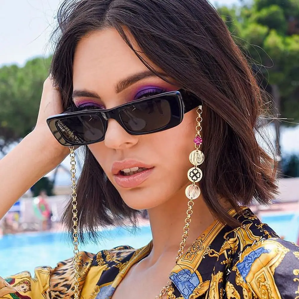 

WOENFEL New Fashion Sunglasses Women Luxury Brand Small Rectangle Sun Glasses Men Designer Vintage Retro Driving Eyewears