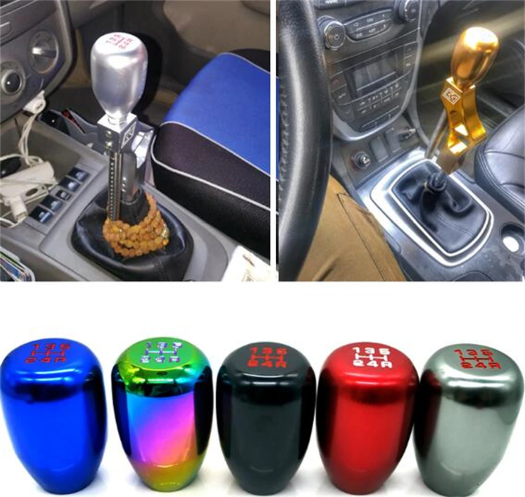 

Ручка переключения передач, 5 скоростей, M10 * 1,5, ручка переключения передач из алюминия, подходит для Honda, Toyota, Nissan, Mitsubishi, Ford