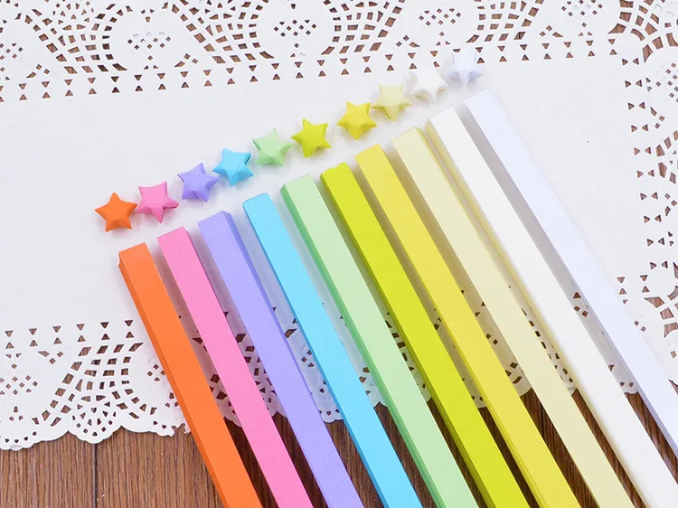 1030 шт. бумага для рукоделия со звездами полоски конфетных цветов счастливые