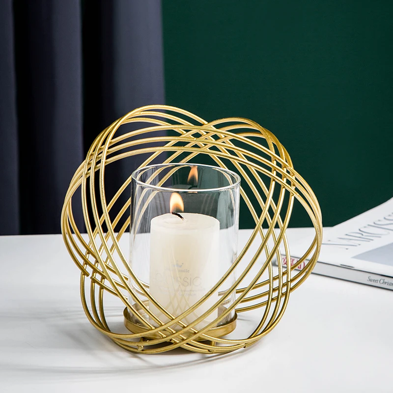 2019 креативный ins Железный подсвечник стеклянный декоративные изделия Кафе Кухня