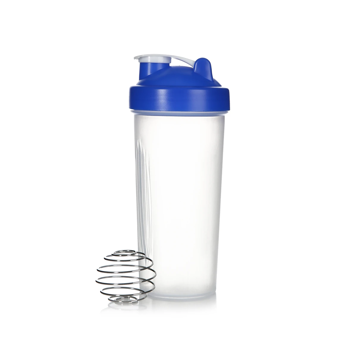 Blue 600 мл чашка BPA бесплатно встряхнуть белок блендер миксер напиток шарик с венчиком бутылка Новинка - Цвет: Blue