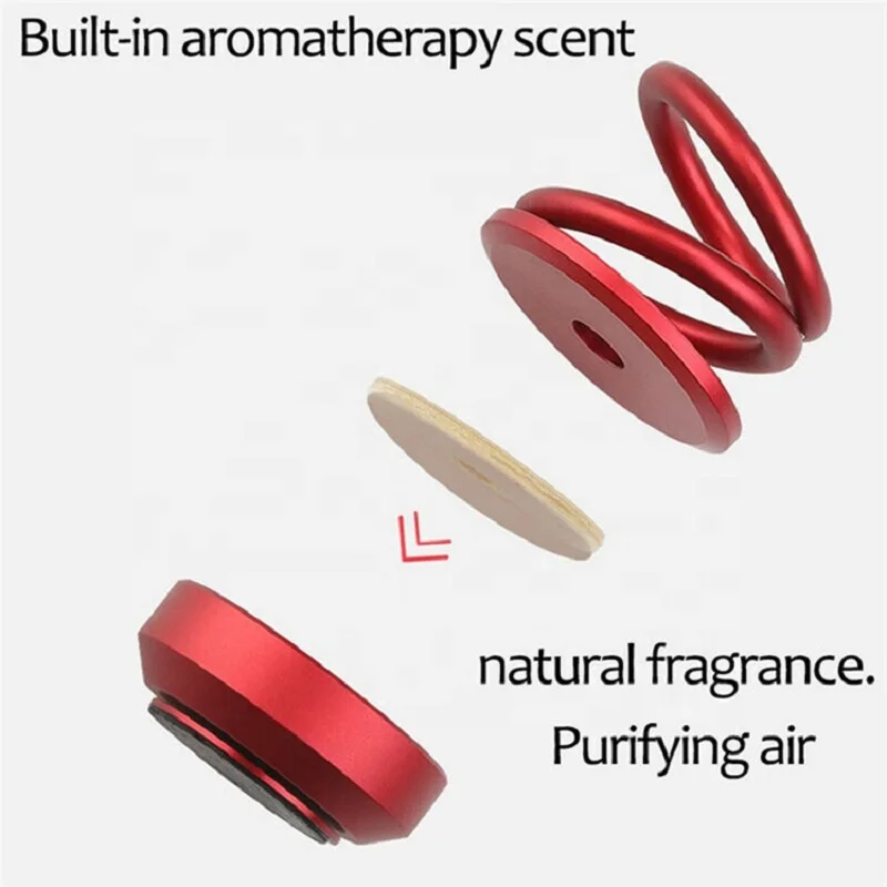 

Car Air Freshener Perfume Solar Double Ring Rotating Suspension Essential Oil For Auto Interior Decoration Solid Ornament