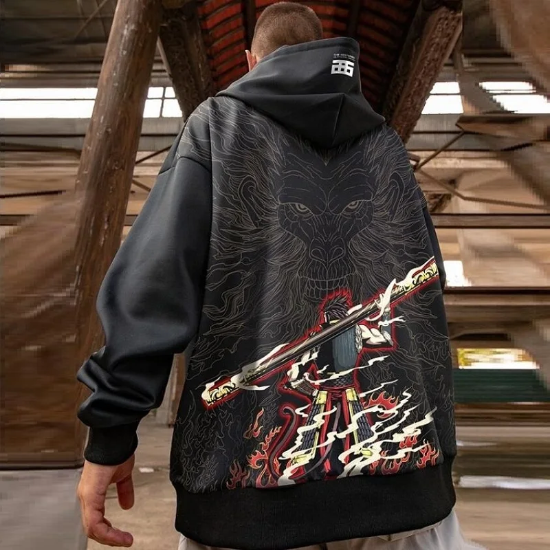 

Толстовка мужская с капюшоном, Свитшот оверсайз в стиле Харадзюку, худи с длинным рукавом, Свободный пуловер, уличная одежда, FF3344, на осень