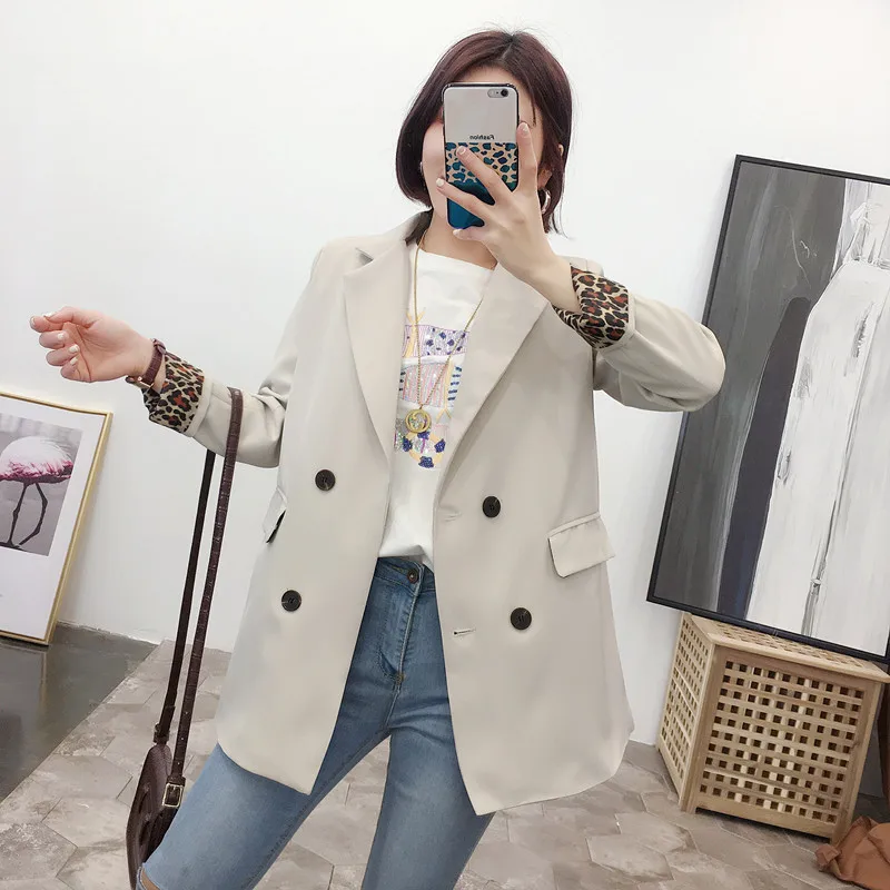 

fashion Small Suit Jacket Female 2020 new Spring Autumn Korean Loose Casual Blazers Suit Jackets for Women Tops G283