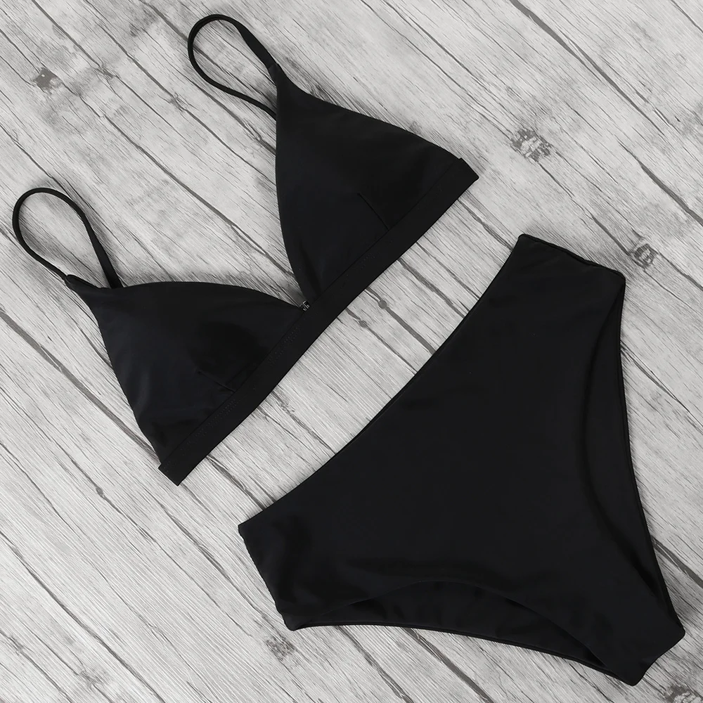 Женское бикини с высокой талией сплошной купальник 2020 года Женский в бинтовом стиле комплект для