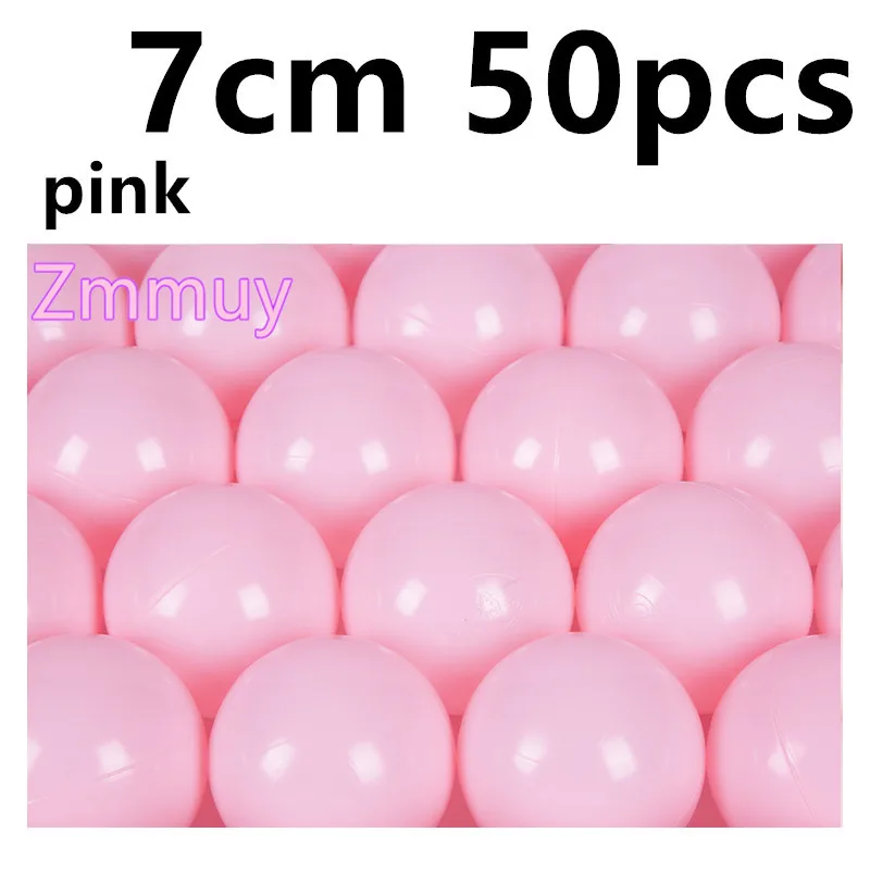 7cm dark pink 50 pcs 50 шт., 7 см, рождественский подарок, красочный шар, мягкий пластик, Океанский шар, забавный, для маленьких детей, для девочек и мальчиков, плавающая игрушка, бассейн, океан, волнистый шар - Цвет: 7cm dark pink 50 pcs
