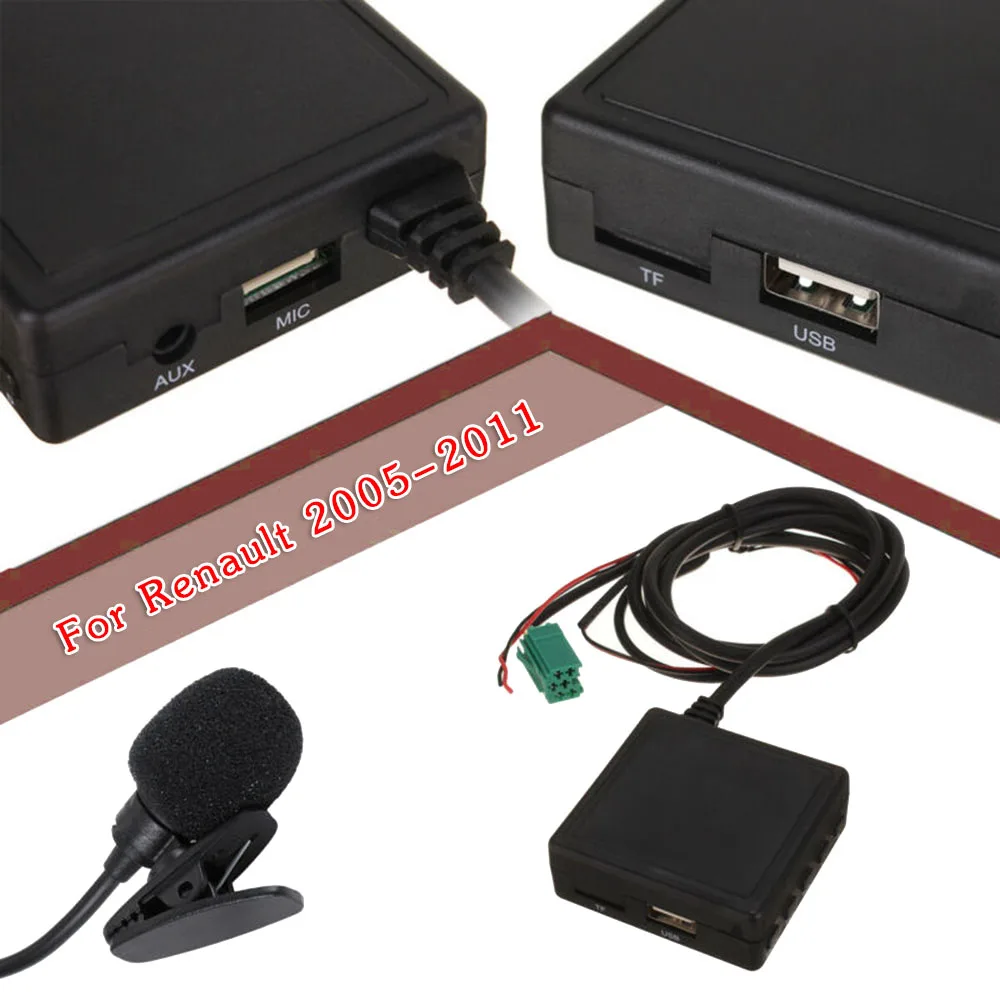 Bluetooth 5 0 Модуль ISO 6 pin разъем Aux стерео/аудио кабель адаптер для Renault 05 11 AC6925A стерео