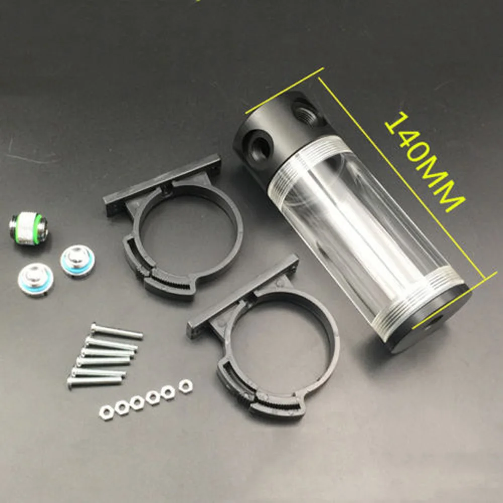 

Durable Cylinder Reservoir Water Tank G1/4 Thread For PC CPU Cooling cooling system of computer Acrylic 1.97 inchx5.51 inch