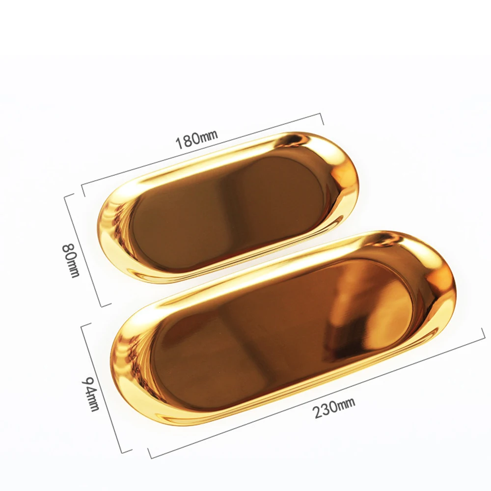 Скандинавский металлический лоток для хранения пластина розового золота