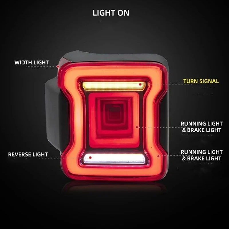 Автомобильный светодиодный задний фонарь в сборе для JEEP Wrangler 2018 Jeep Streamer рулевого