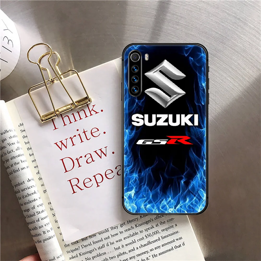 

Suzuki Motorcycle Cool Phone Case Cover For Xiaomi Redmi Note 7 7A 8 8T 9 9S 9A 10 K30 Pro Ultra Black Cell Pretty Black Coque