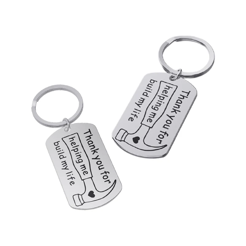 New Fathes Day Thanksgiving Stainless Steel Give Away Keychainfamily Friends Blessing Lovers Family Colleagues Gifts | Дом и сад