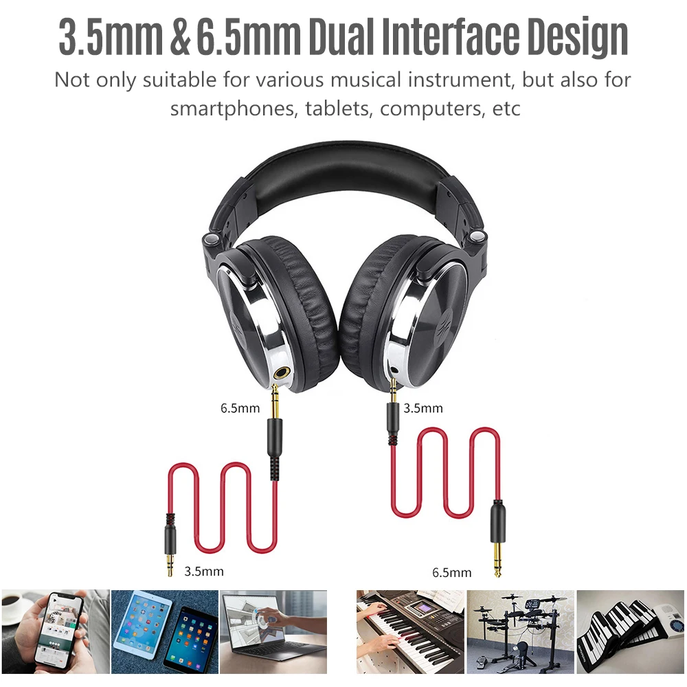 professionelle musical instrument monitor kopfhörer wired headset mit 35mm 65mm audio kabel für elektrische klavier gitarre free global