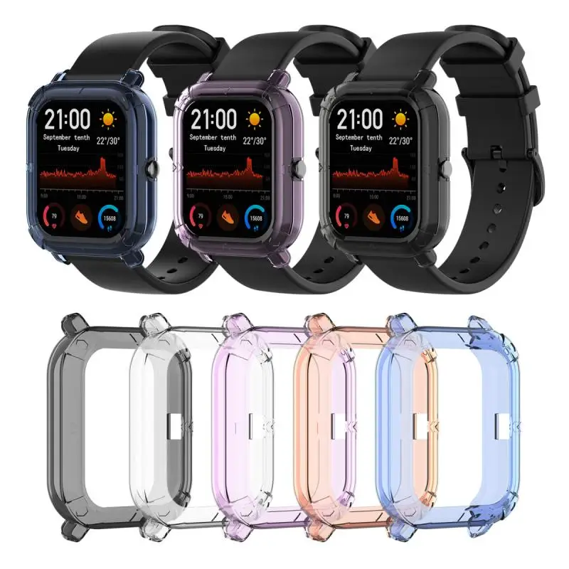 

Металлические браслеты для Huami Amazfit GTS, сменный легкий защитный чехол из поликарбоната, умные аксессуары, чехол-бампер из ТПУ
