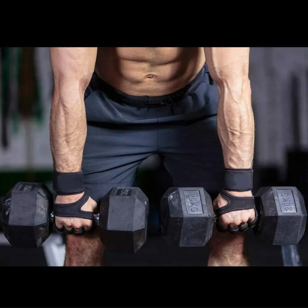 

New 1 Pair Weight Lifting Training Gloves Women Men Fitness Sports Body Building Gymnastics Grips Gym Hand Protector Gloves