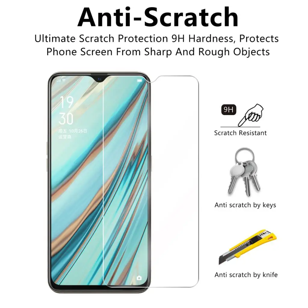 2 шт закаленное стекло для Oppo A9 2020 протектор экрана 2.5D 9H Премиум Закаленное