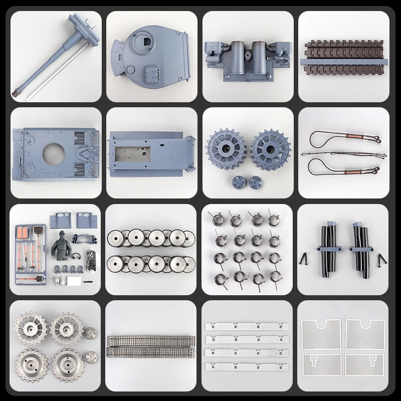 Henglong 1/16 Tiger 6 0 версия 3818 RC Танк запасные части металлическая гусеница/колесо