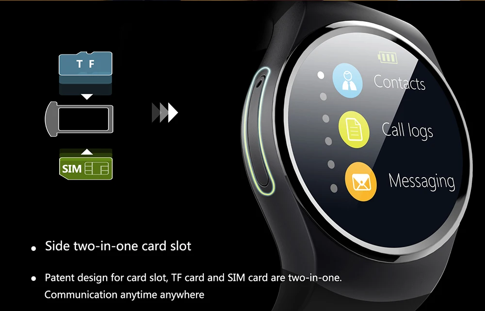 FELYBY KW18 Bluetooth Смарт-часы поддерживает iOS Android sim-карты TF карты Smartwatch
