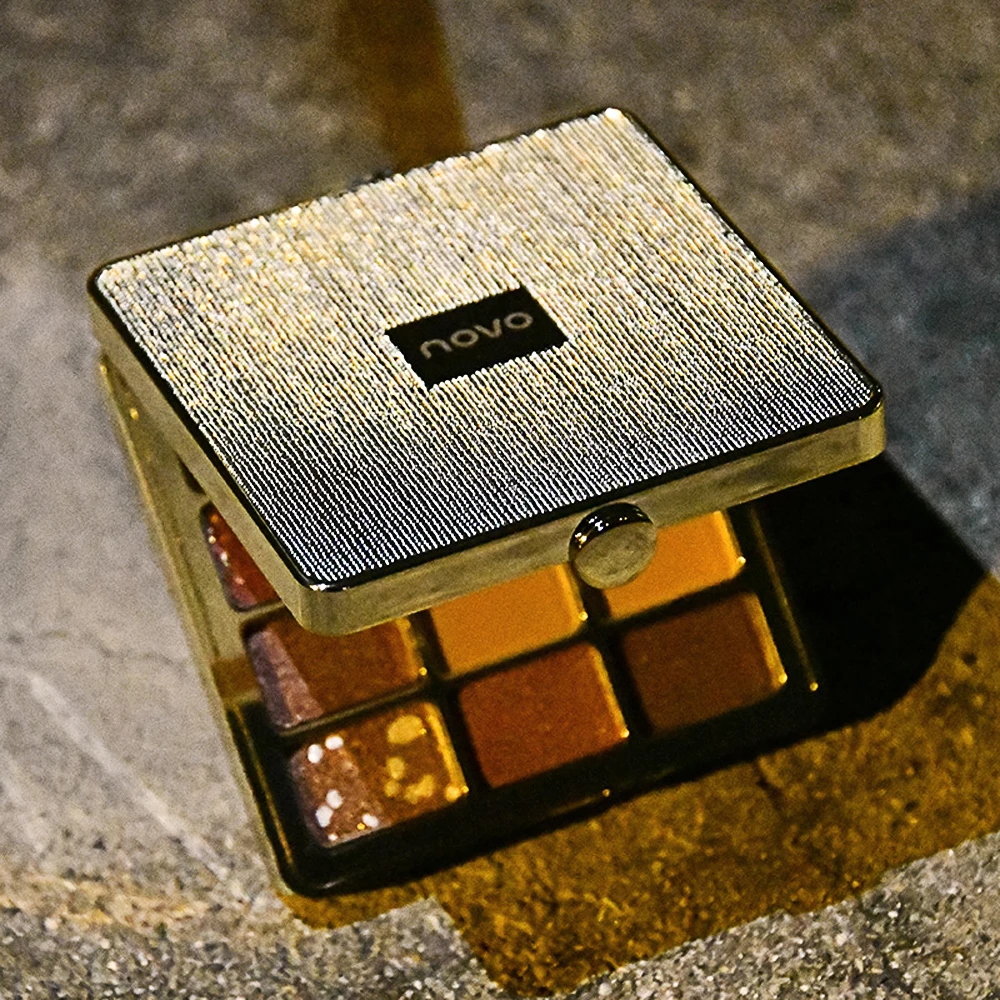 

Косметика NOVO, двенадцать цветов, тени для век, для студентов, для начинающих, красота, матовые, жемчужные, блестящие тени для век