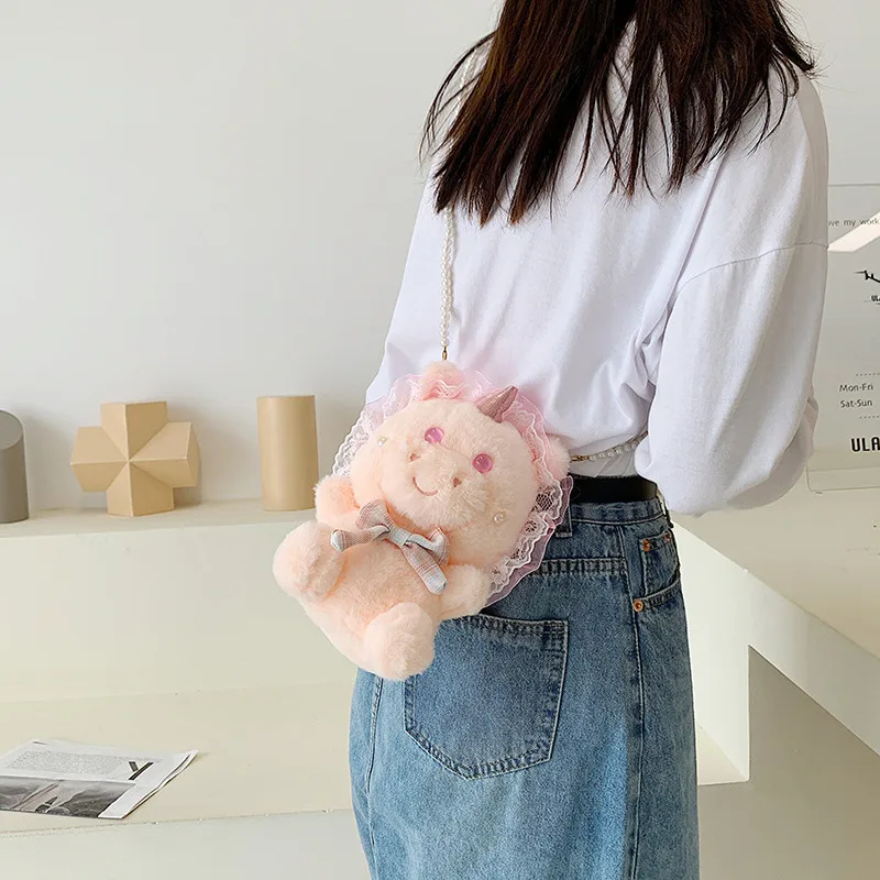 New Cute Unicorn Plush Toys crossbody bags For Kids Toddler Cartoon Boy Toy Children Soft School Bag Girl purses and handbags