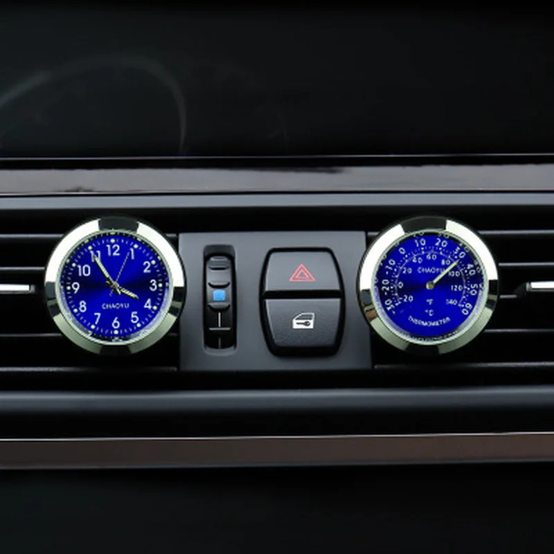 Светящиеся часы для автомобиля кварцевые мини с клипсой вентиляционного
