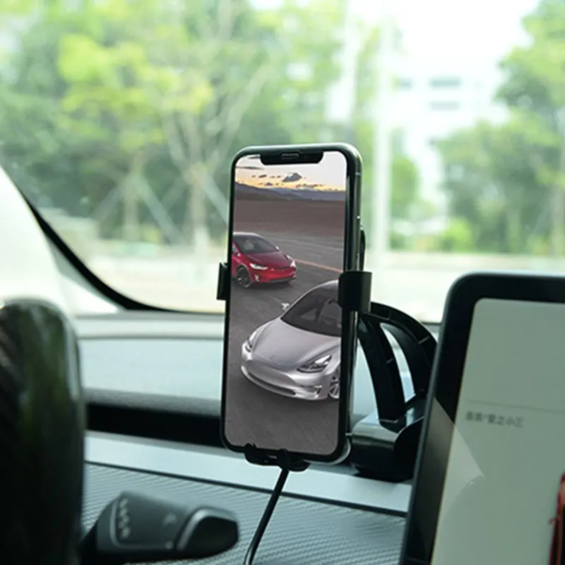 

Car Mobile Phone Bracket Outlet Dashboard Instrument Phone Holder Interior Modification For Tesla Model 3 Auto Accessories