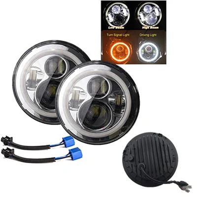 40w Chrome Yait 75 Вт 7 дюймовый круглый светодиодный фар для Nissan Patrol Y60 Hummer H1& H2 патруль Y60 для Jeep Wrangler LJ Приглашаем посетить наших заказчиков выставку CJ 2D 4D 7 дюймовый светодиодный - Цвет: 40w Chrome