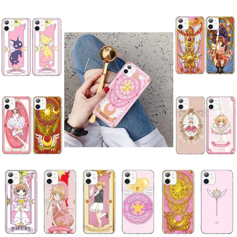 

Anime Cardcaptor Sakura card Phone Case for iphone 13 X XS MAX 6 6s 7 7plus 8 8 Plus 5 5S se 2020 11 12pro max xr Funda cases