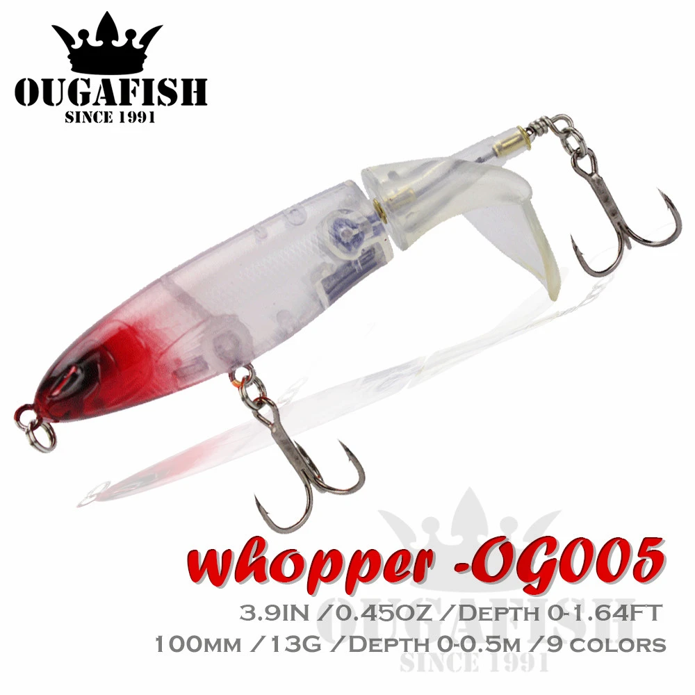 Whopper Plopper Fishing Lure Weights 13G Top Water Popper Spinner Bait Topwater Swim Pesca Saltwater Lures Articulos De Pesca