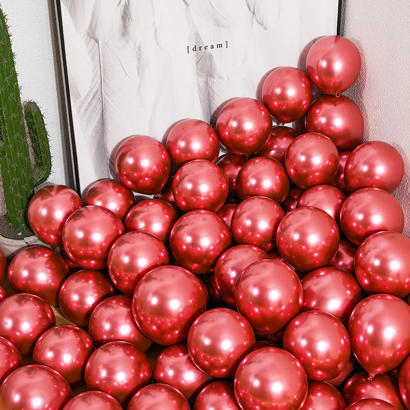 Шары воздушные хромированные цвета розового золота 5 дюймов 10/20/30 шт. |