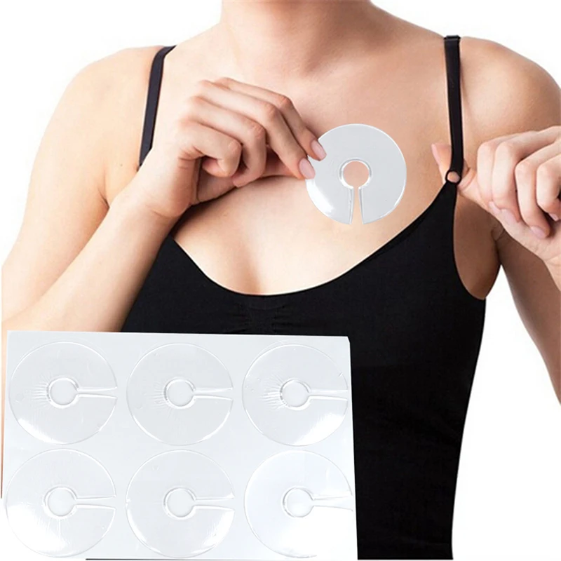 

2/6 шт. прозрачные многоразовые накладки для удаления морщин на груди и шеи, силиконовые накладки для удаления морщин, женский уход за кожей, ...