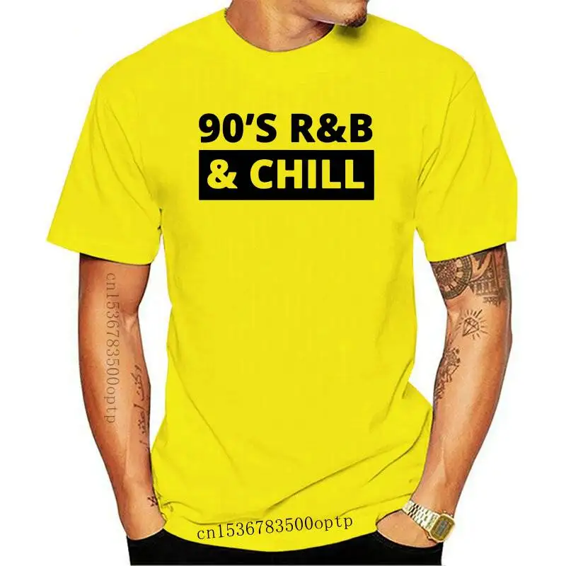 

Женская хлопковая футболка с надписью R & B and chill, в стиле 90-х